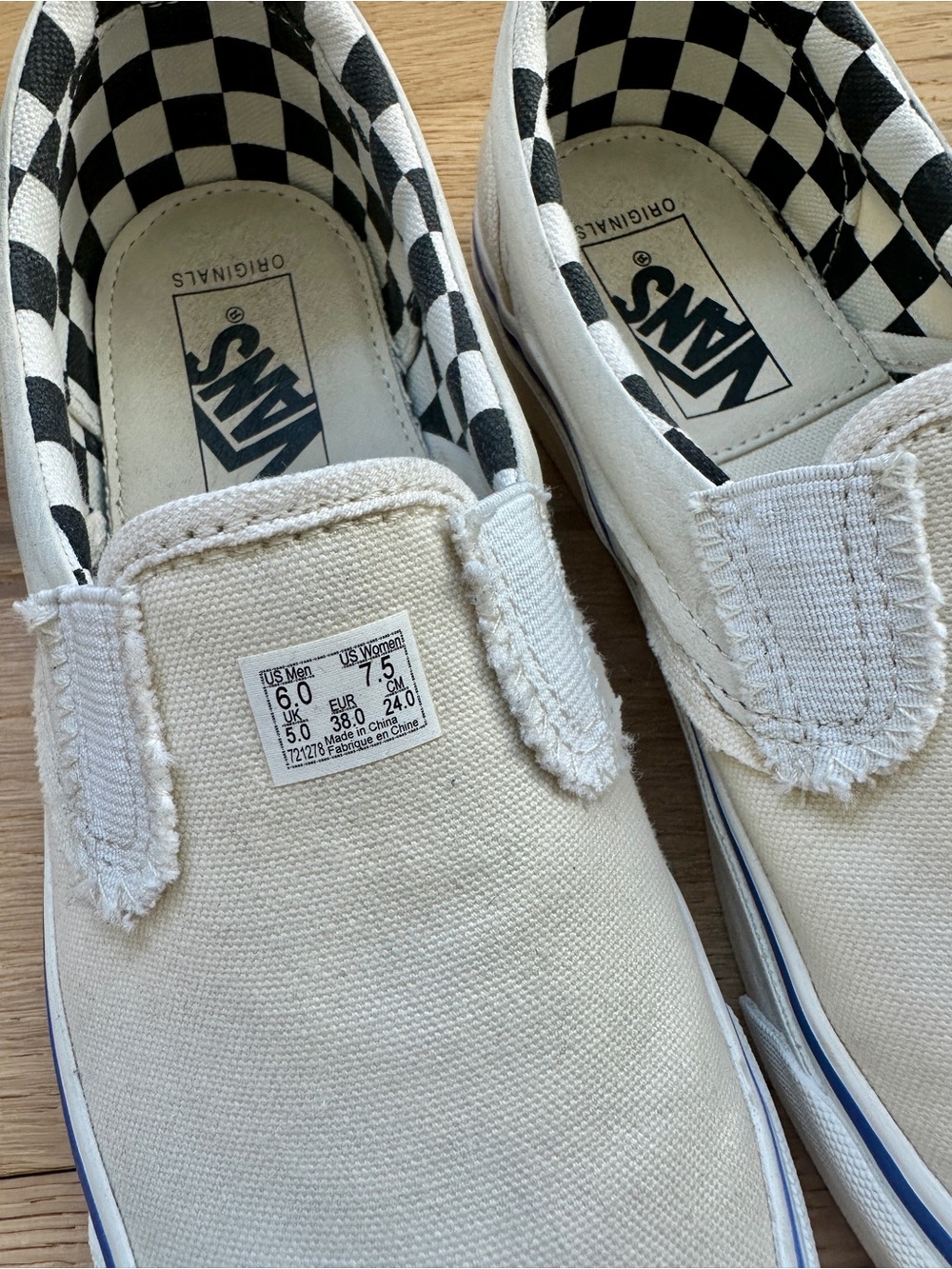Vans Vault OG Inside Out Classic Checkerboard Slip-On Rare 7.5 - Picture 4 of 8